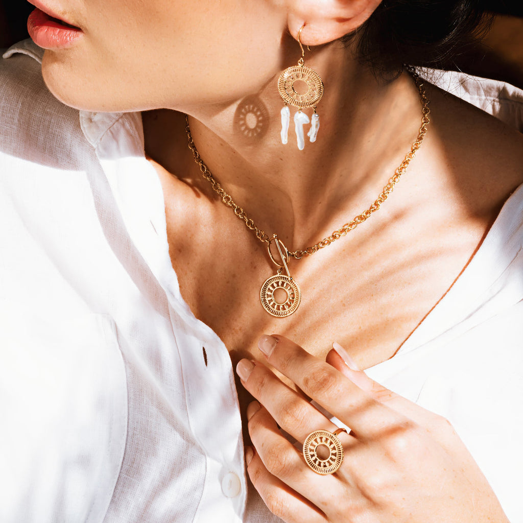 Layers of gold Jewelry Piece from Summer to Fall