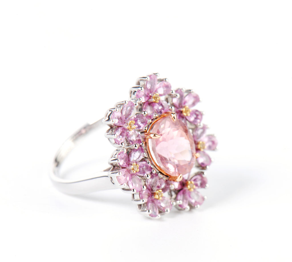 Pink Sapphire Sakura Ring